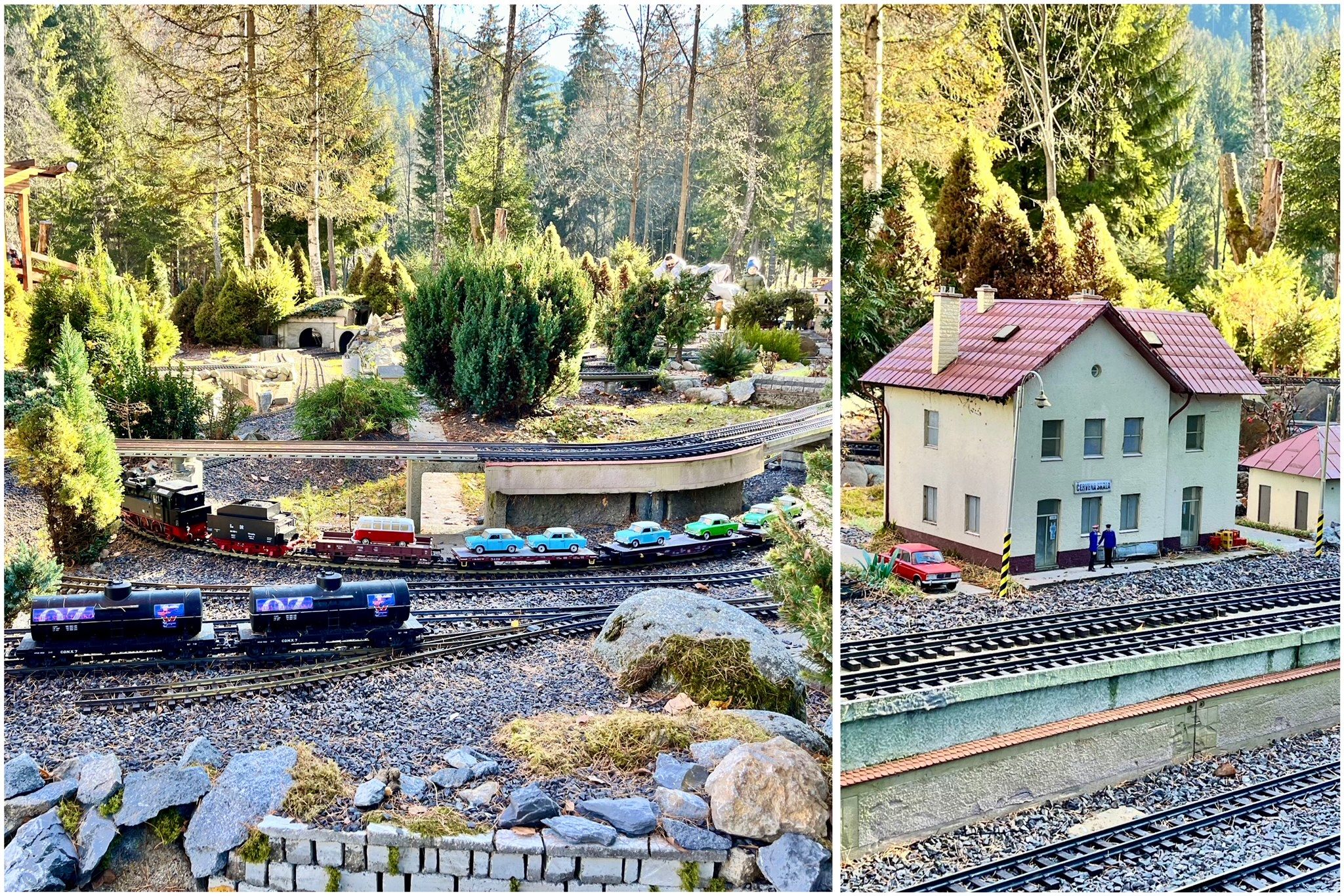 Súčasťou parku miniatúr je aj modelová železnička. Vraj najväčšia na Slovensku. Zdroj: Michala Staníková