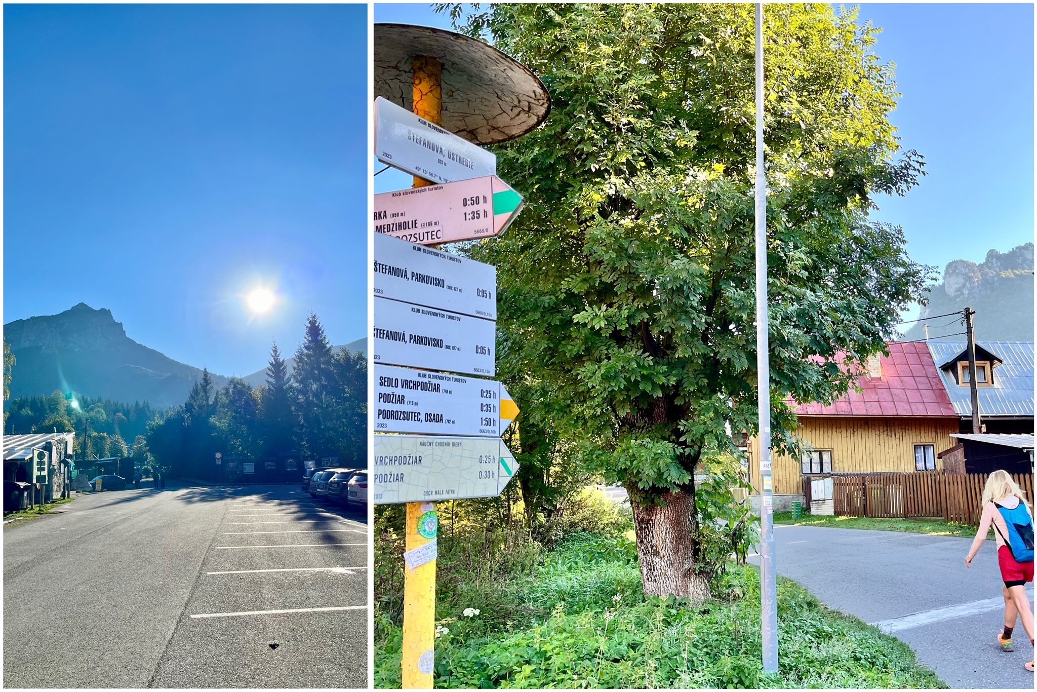 Našu túru začíname na parkovisku v Štefanovej. Pri prvej turistickej križovatke sa vydávame po žltej značke na Podžiar. Zdroj: Michala Staníková