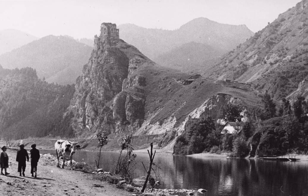 Kopce okolo hradu boli kedysi nezalesnené, vrátane Špicáka - napravo. Zdroj: FB/Slovensko na historických fotografiách