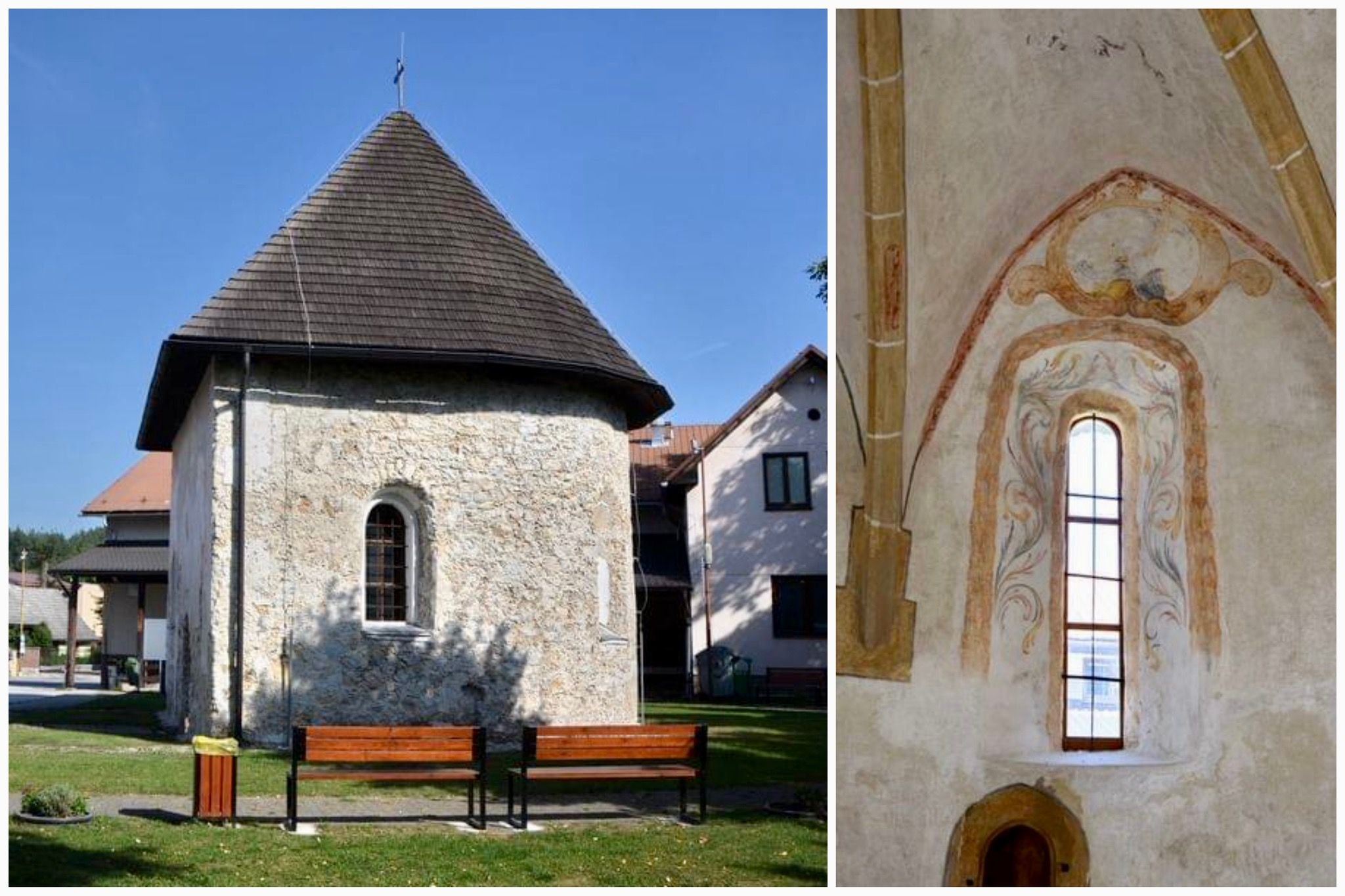 V centre obce sa do dnešného dňa zachovala apsida z pôvodného kostola. Snímky: Jozef Feiler