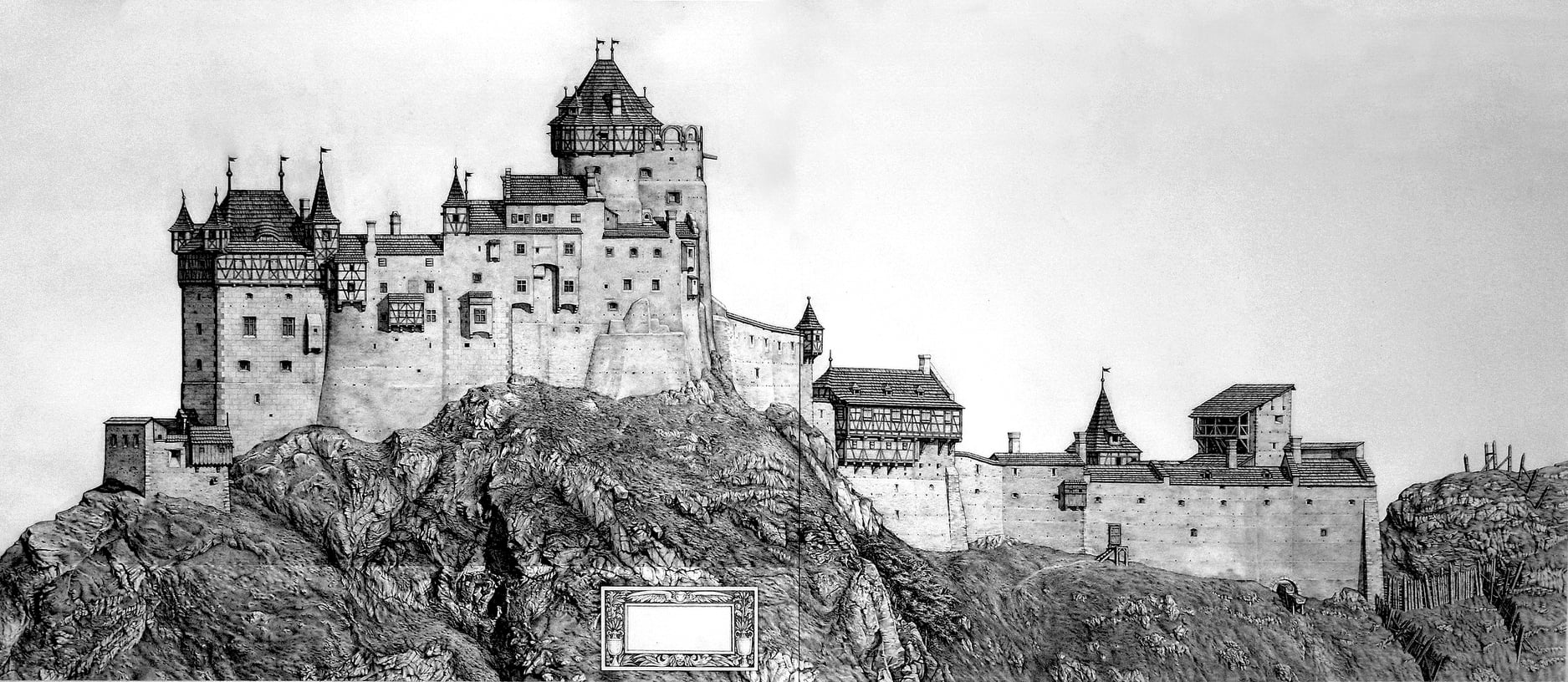 Aj takto mohol Starý hrad vyzerať v minulosti. Autor rekonštrukcie: Jozef Hochel.