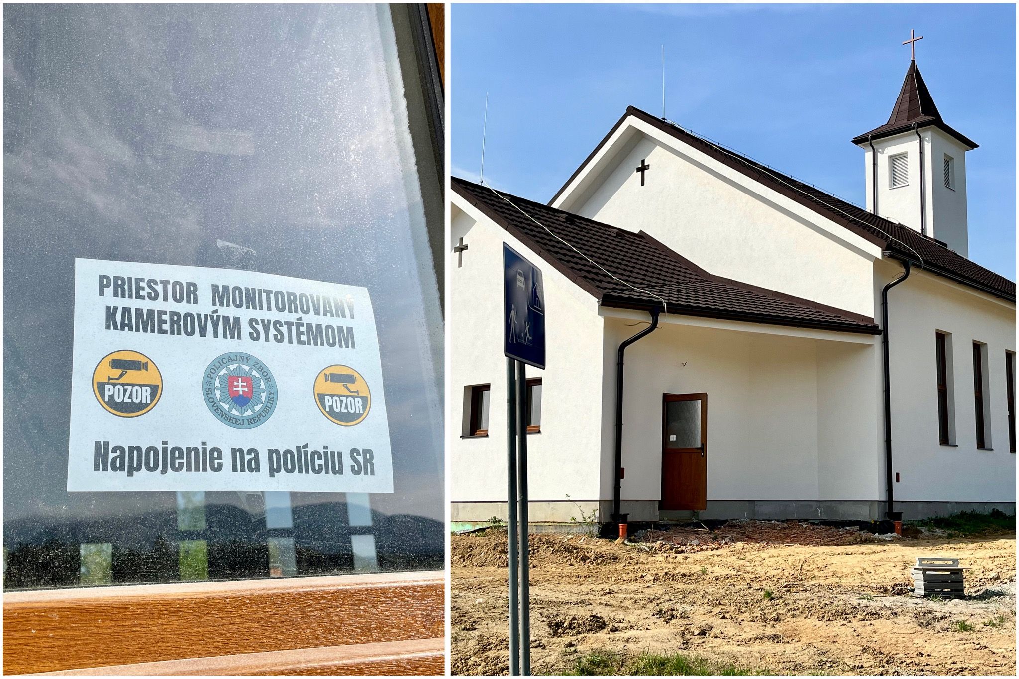 Kostol je po udalosti monitorovaný políciou. Zdroj: zilina.sp21.sk