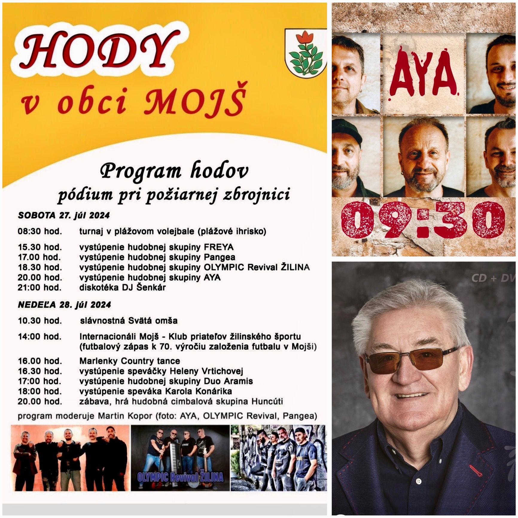 Zdroj: Facebook/Obec Mojš, AYA a Karol Konárik