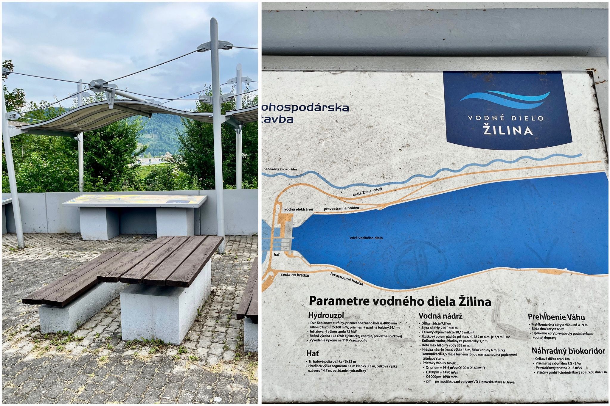 Súčasťou vyhliadky sú aj veľkoplošné tabule plné zaujímavých informácií. Zdroj: zilina.sp21.sk