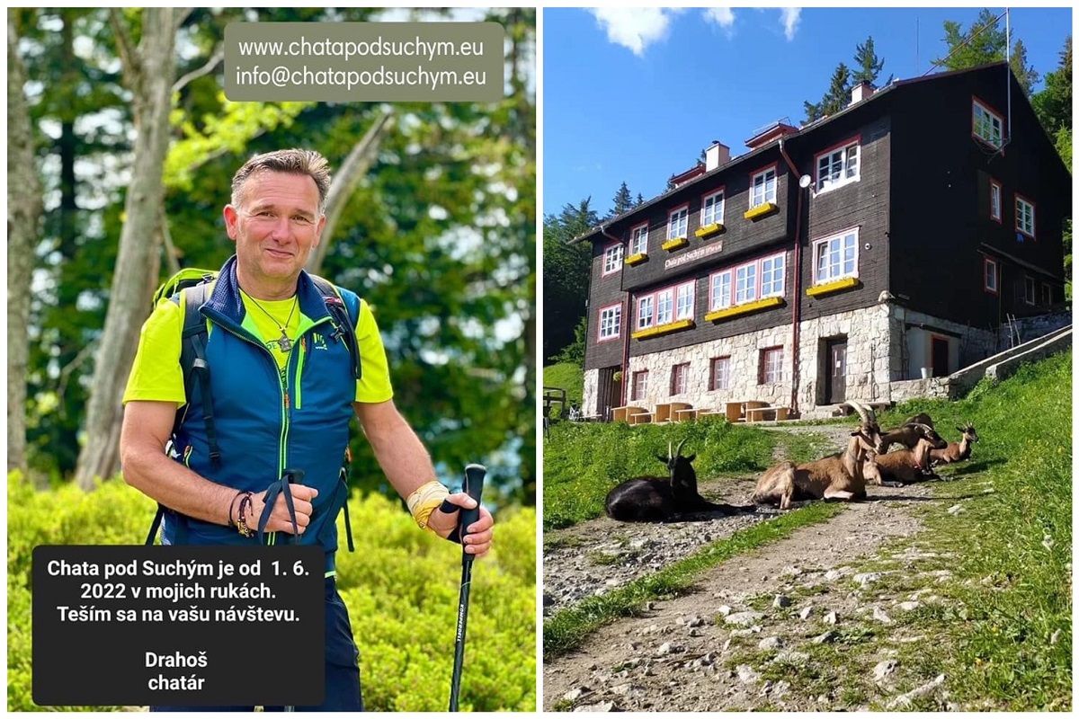 Od 1. júna má chata nový rezervačný web aj staronového chatára - Drahoša Štěpanovského, ktorý istú dobu spravoval okrem Chaty pod Suchým aj Chatu pod Chlebom. Snímky: FB Chata pod Suchým Official, J. Závodský