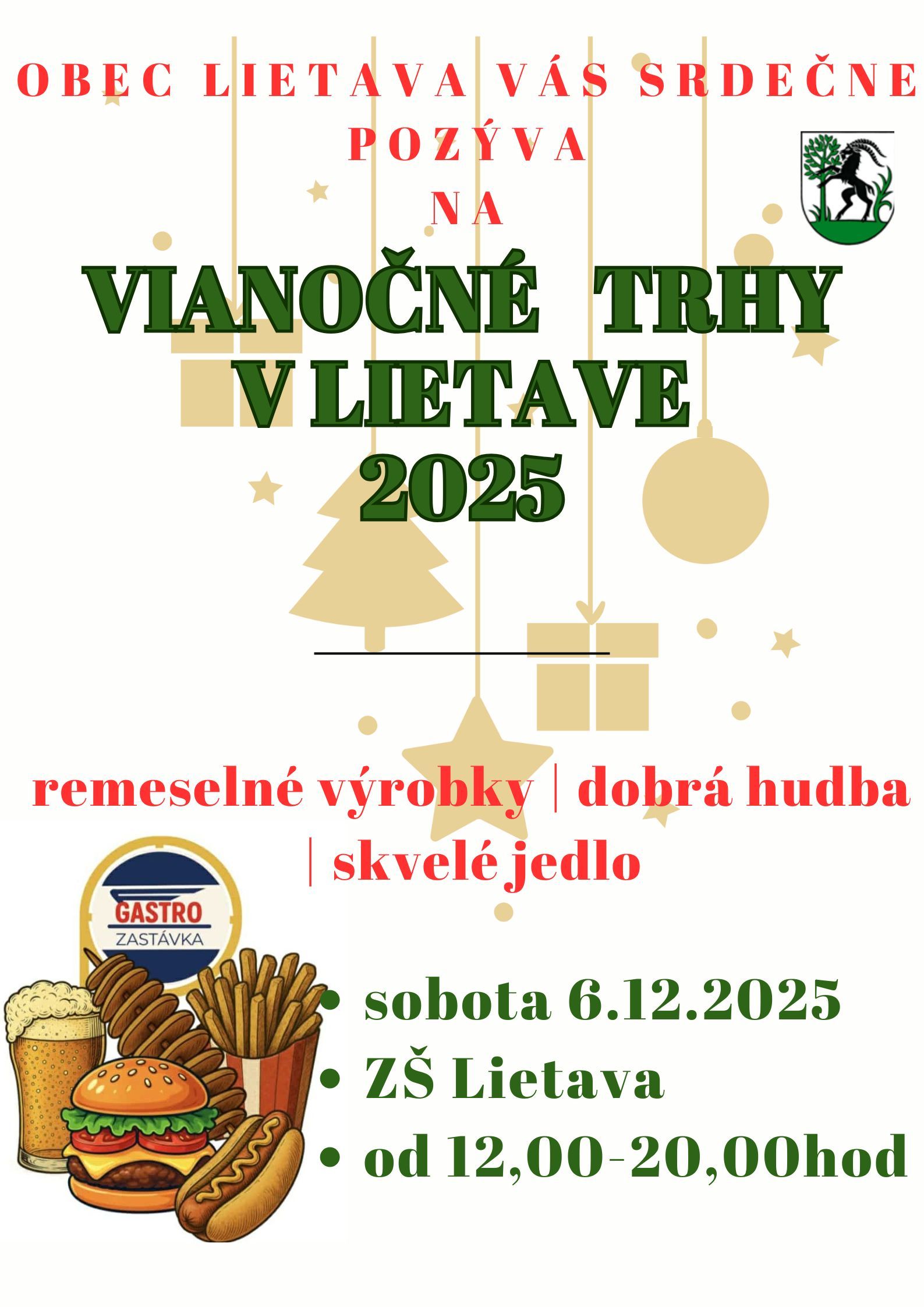 Červená a krémová Trhy Maloobchod Plagát.jpg