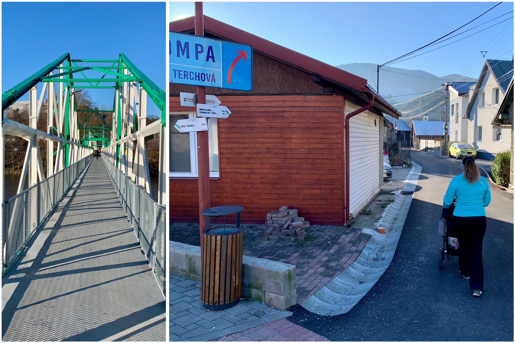 Parkujeme v Nezbudskej Lúčke a po vynovenom mostíku prechádzame do Strečna. Pri miestnych potravinách bočíme doľava. Zdroj: zilina.sp21.sk