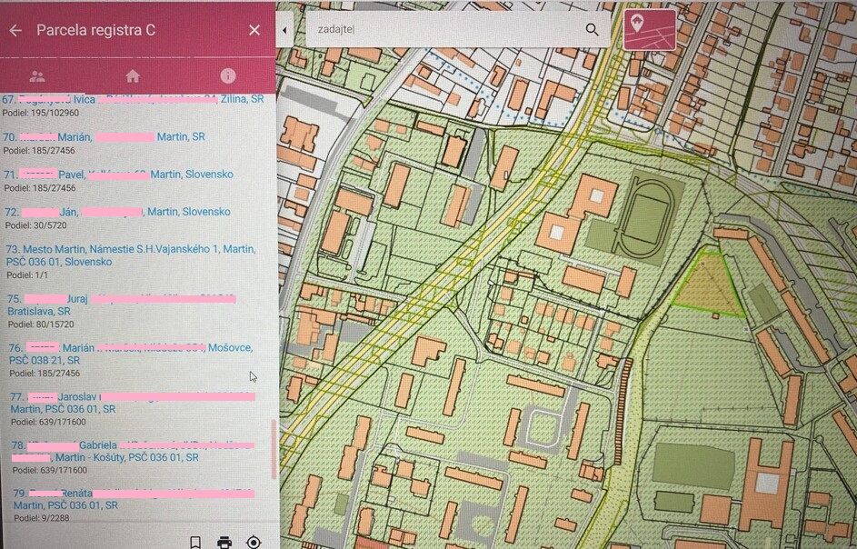 Jahodnícky cintorín, časť, ktorá má viacero vlastníkov, no ako vlastník celej časti je medzi nimi aj mesto Martin.