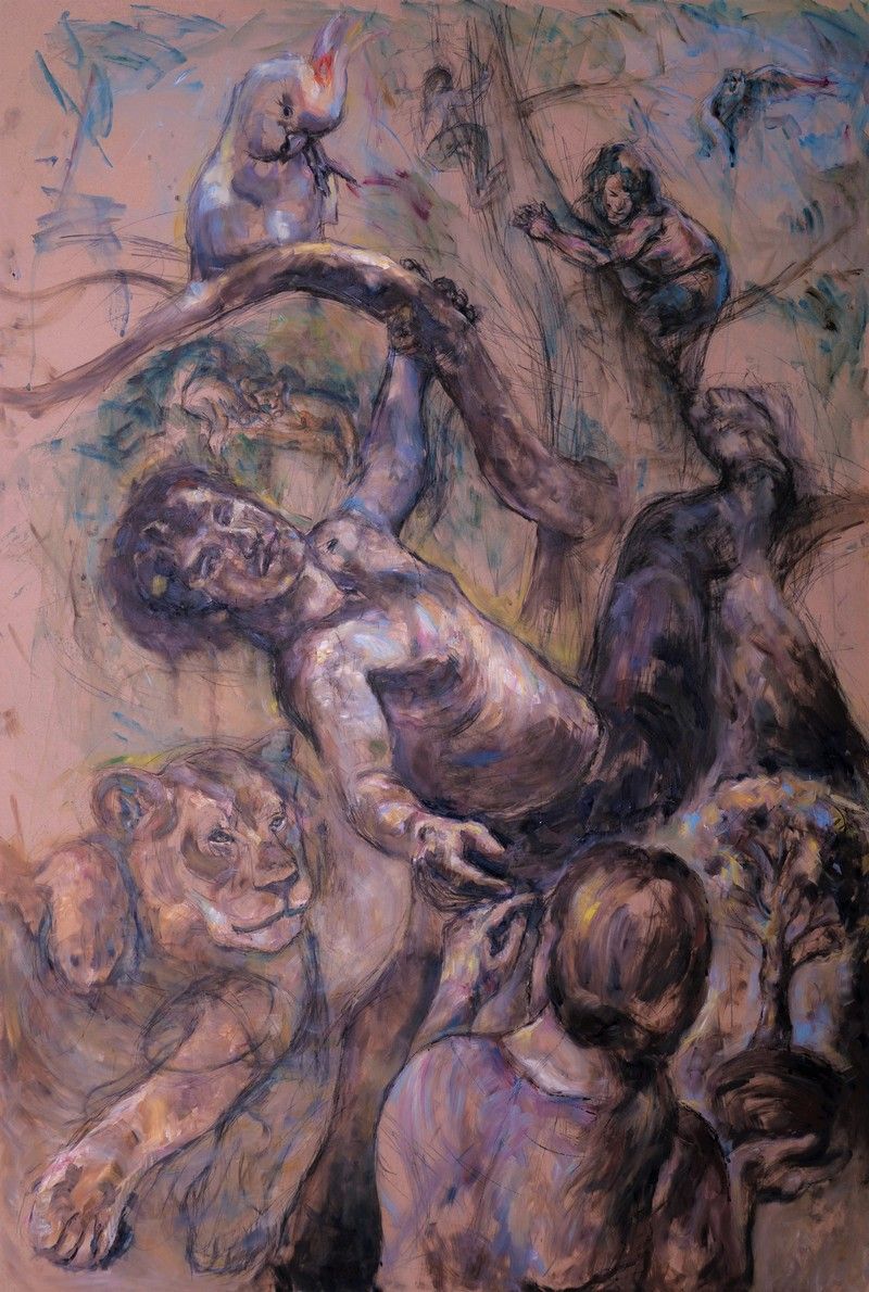 Kakadu, 140x90, olej, akryl, túš.jpg