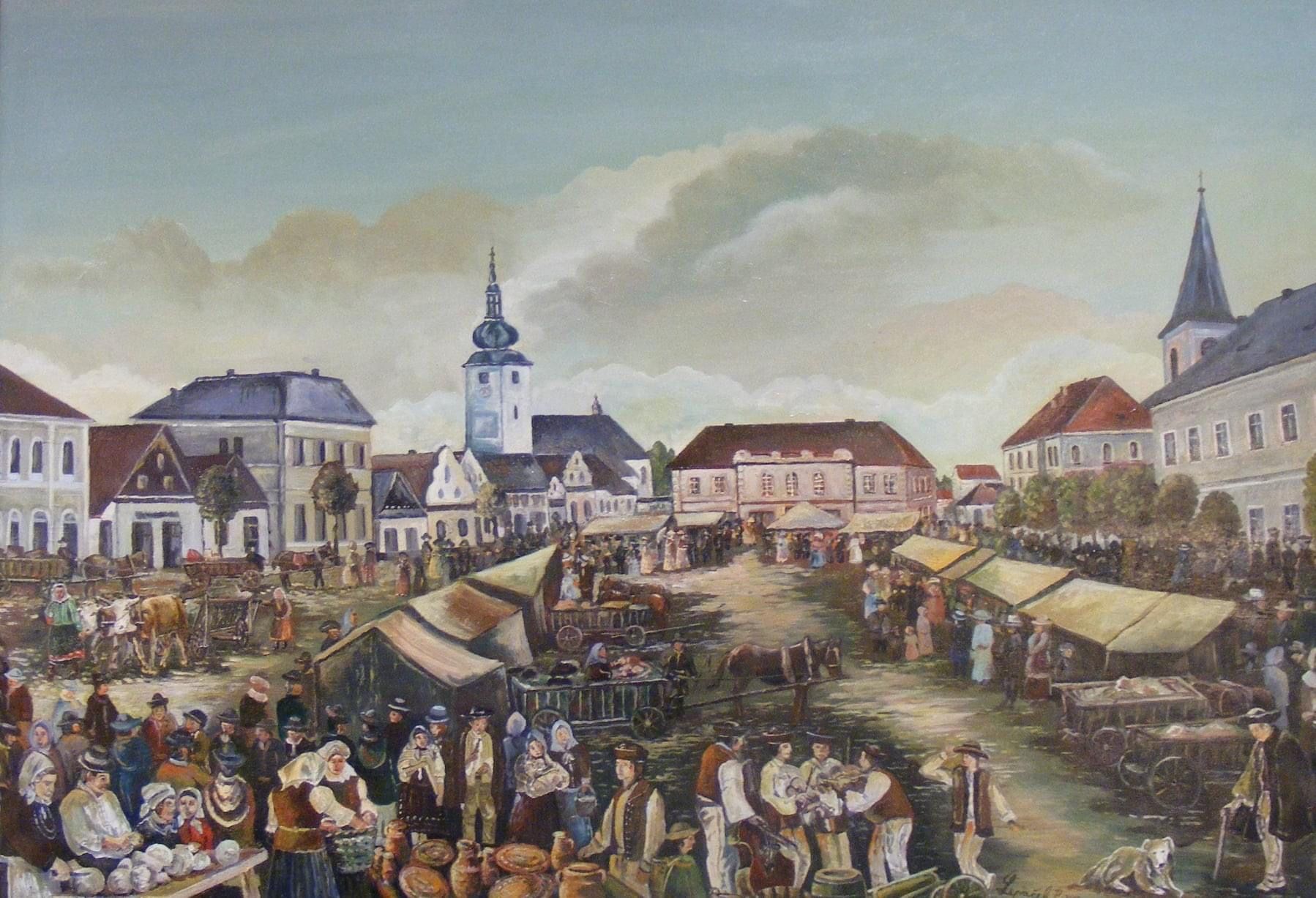 Martinský Jarmok v minulosti. FOTO: Mesto Trstená